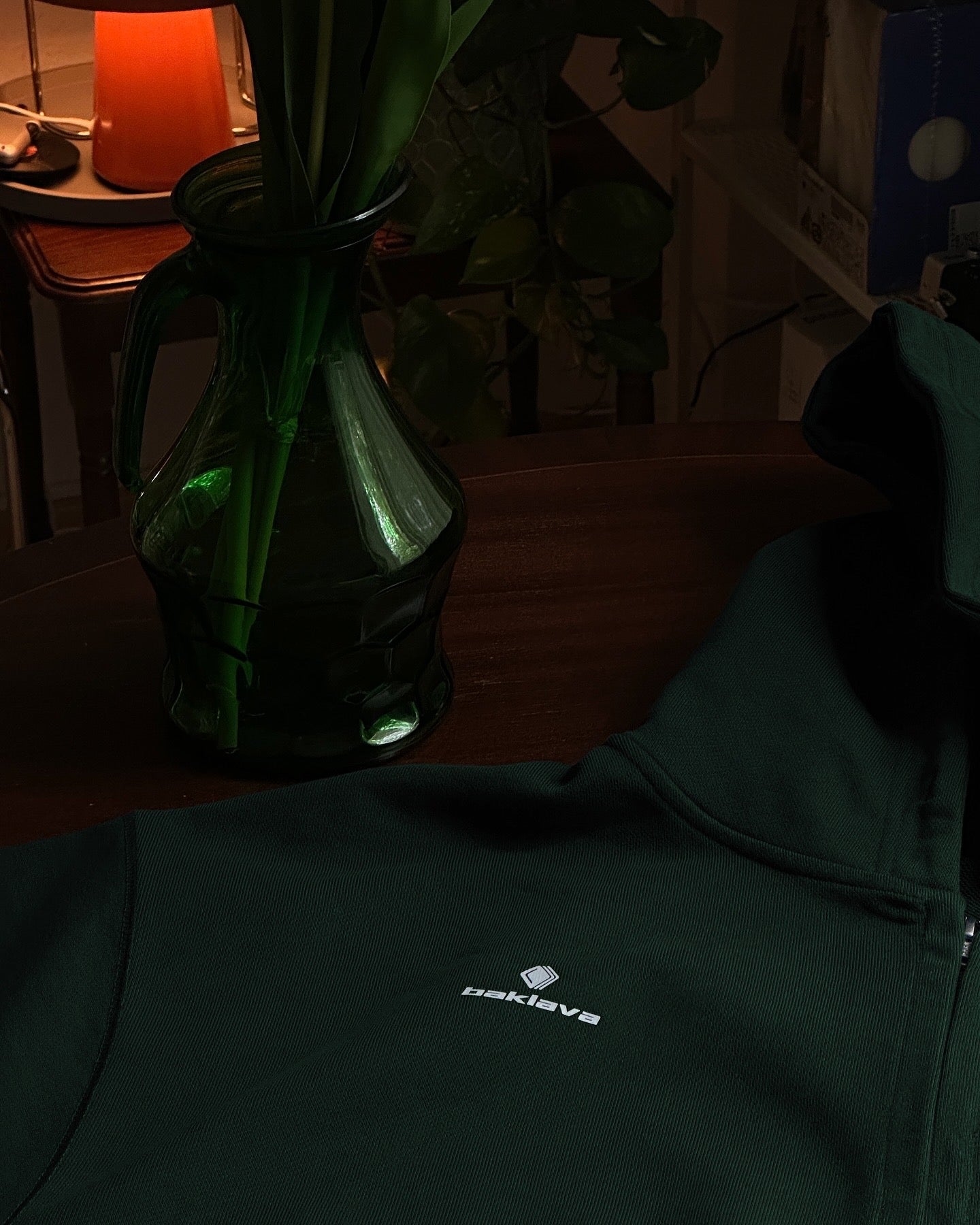 Memleket Grünes Ultra Heavy Boxy Zip Hoodie - „yabancı ve almancı”