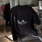 Kömür Schwarzes Bio-Baumwolle Boxy T-Shirt „yabancı ve almancı“