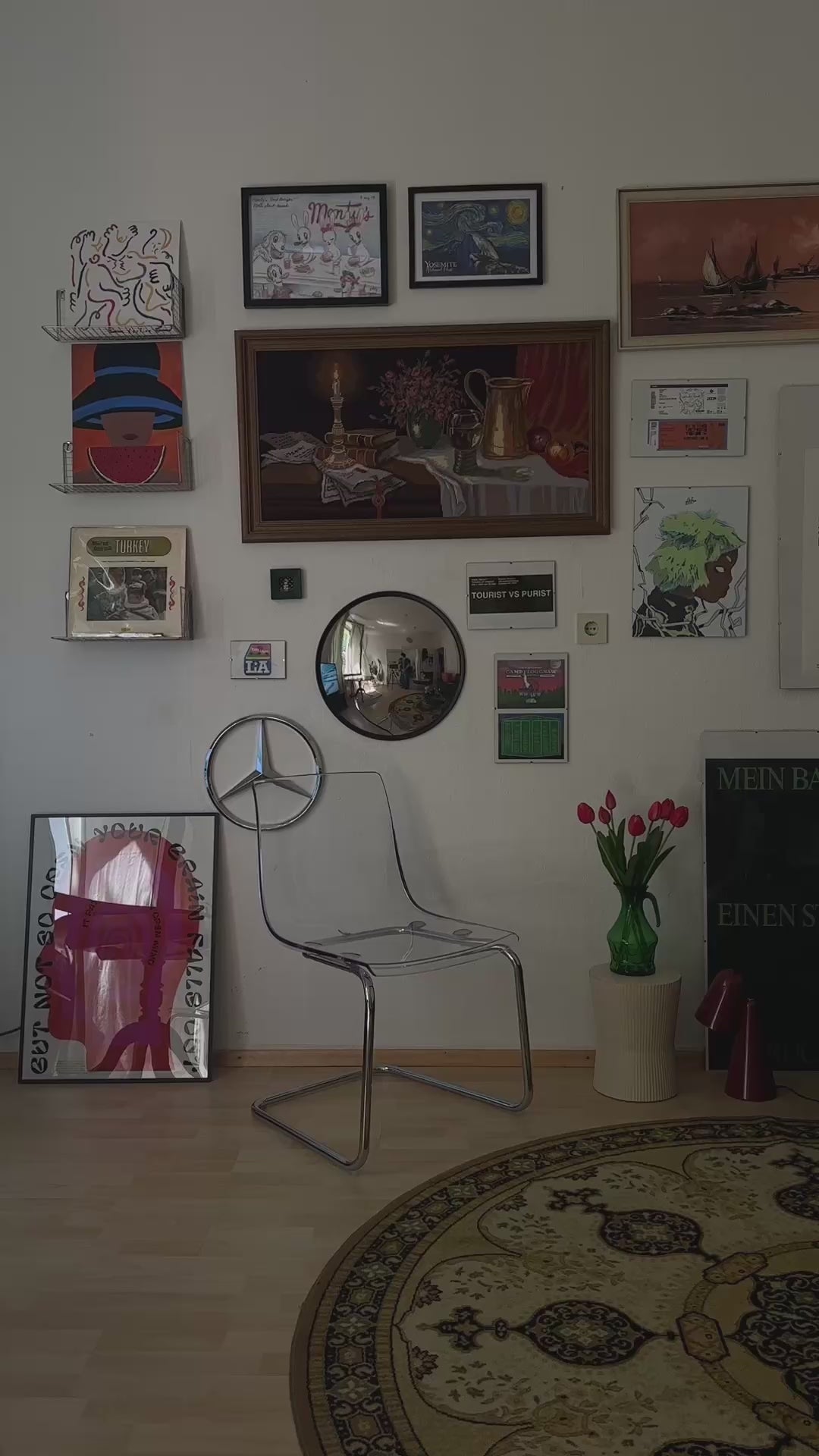 Kömür Schwarzes Bio-Baumwolle Boxy T-Shirt „yabancı ve almancı“